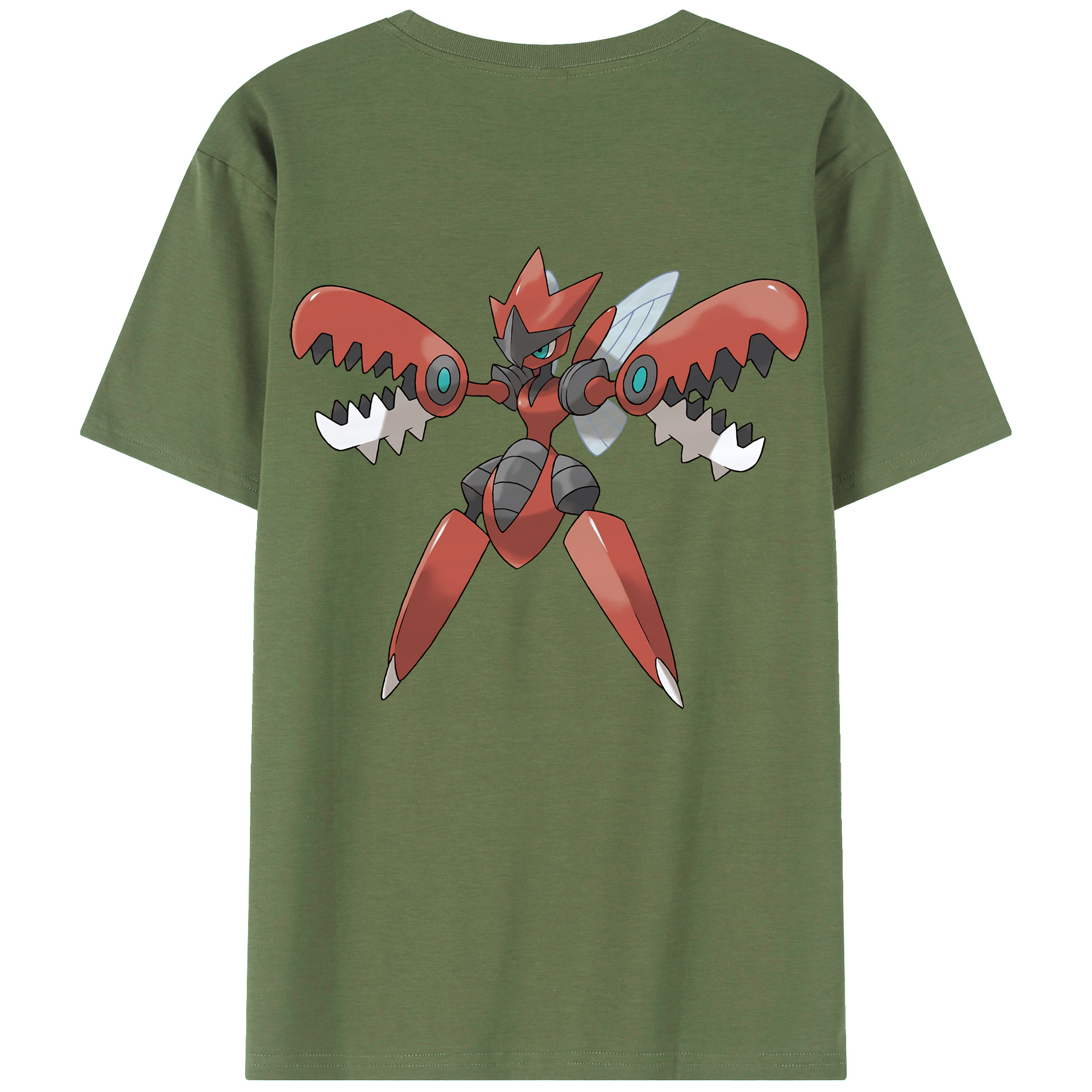 （画像用） ポケットモンスター Pokémon 綿100％ メンズ半袖Tシャツ（バックプリント） 通気性